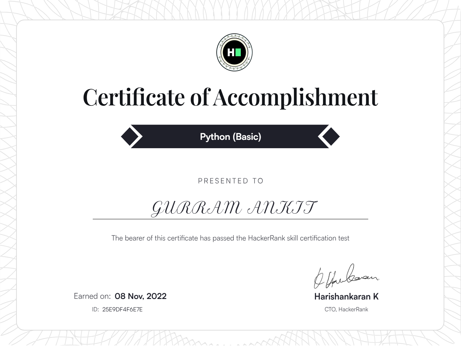 Basic Python Certificate
